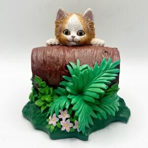 Hamilton Collection Jurgen Scholz Purr-fect Adventure Peek-A-Boo Cat Figurine